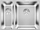Lavaman Blanco Solis 340/180-U, 585x400x185 mm, i argjendtë