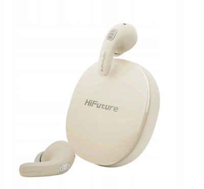 Kufje pa tela HiFuture FlyBuds4 AI TWS, Bluetooth 5.4, ANC, ngjyrë krem