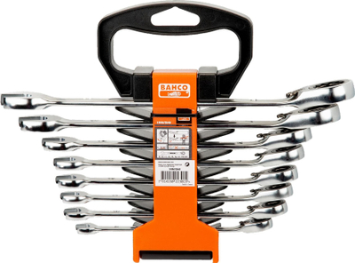 Set çelësash racetë Bahco 1RM SH8, 8 19mm, çelik, argjendtë