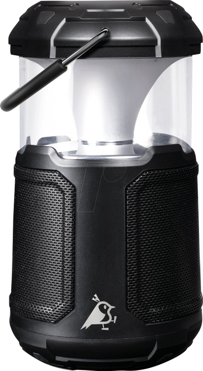 Llambë kampingu Aqiila Soundbird B10, LED, altoparlant Bluetooth, power bank, e zezë
