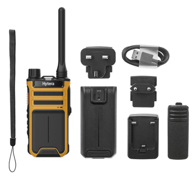 Radiotelefon Hytera AP525LF, PMR446 446 MHz, bateri 4000 mAh, portokalli i zi