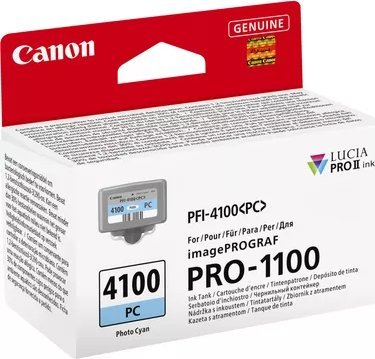 Kartrixh boje Canon PFI-4100PC, Photo Cyan, për Canon imagePROGRAF PRO-1100