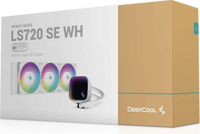 Водено ладење Deepcool LS720 SE WH (R-LS720-WHAMMM-G-1), 2250 rpm, 32.9 dBa, 85 CFM, ARGB, 360mm