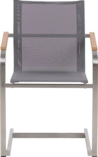 Set karrigesh kopshti Beliani COSOLETO, 2 copë, çelik inox, gri