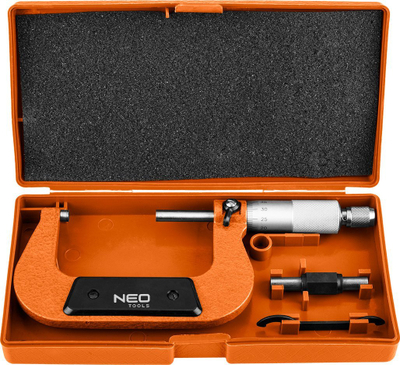 Mikrometër Vernier NEO Tools, 50-75 mm, saktësi 0.01 mm, në kuti portokalli
