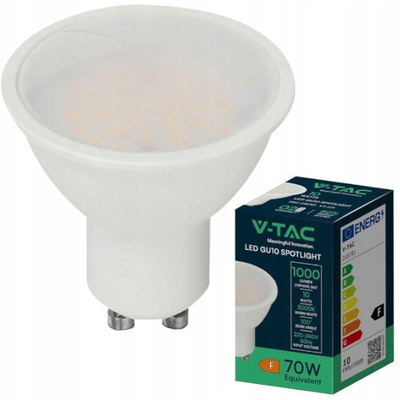 Llambë LED V-TAC GU10, 10W, 4000K, 1000lm, e bardhë