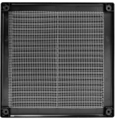 Grilë ventilimi Awenta Tru TRU2CZ, 15 x 15 cm, e zezë