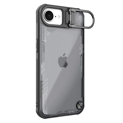 Mbulesë telefoni Nillkin Iceblade Prop për iPhone 16e, kundër goditjeve, transparente, gri