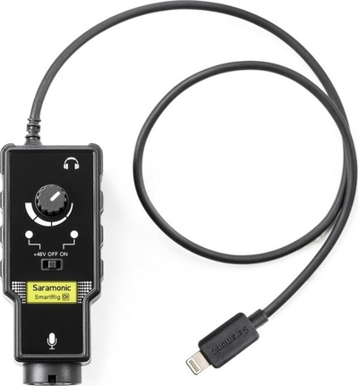 Аудио адаптер Сарамоник СмартРиг Ди, 2x XLR 6.35mm, Лајтнинг, црн