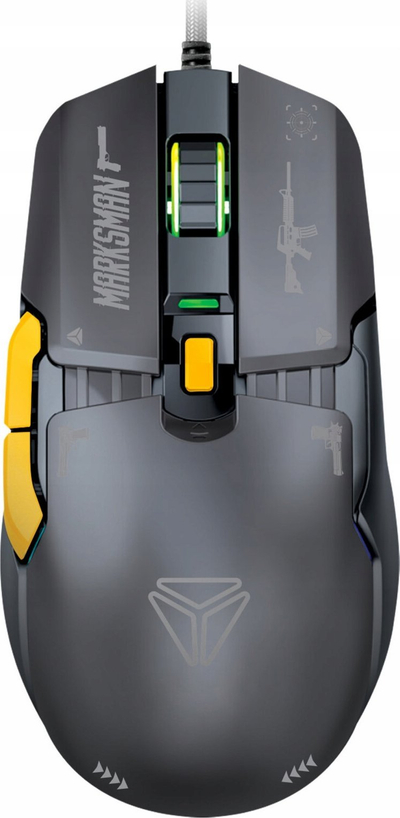 Mашина за играње Yenkee YMS 3600BK Marksman, 12400 DPI, RGB, со кабел, црна