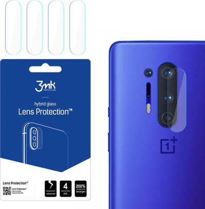 Mbrojtëse xhami lente 3mk OnePlus 8 Pro 5G, 0.16mm, set 4 copë, transparente