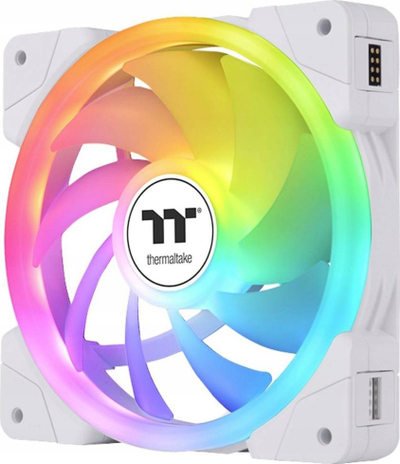 Ventilator për kasë kompjuteri Thermaltake SWAFAN EX12 ARGB, 12 cm, ARGB, i bardhë