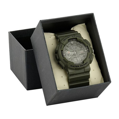 Orë sportive M-TAC Olive 50006001, analoge dhe digjitale, rezistente ndaj ujit, jeshile ulliri