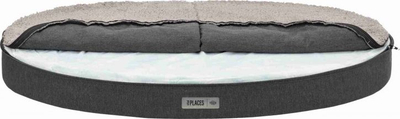 Sofë ortopedike për qen Trixie Sofa Vital Bendson, 100 x 80 cm, gri e mbyllur dhe gri e çelët