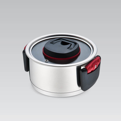 Tenxhere Maestro MR-3530-18, 2.3L, me kapak xhami, me doreza anësore, e zezë