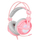 Слушалки за гејминг Sades A6, 40mm, USB, розови