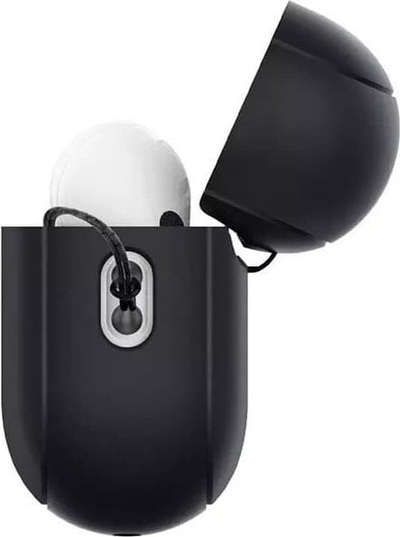 Mbulesë mbrojtëse Spigen Protective Case për AirPods Pro 2, silikon, me rrip, e zezë