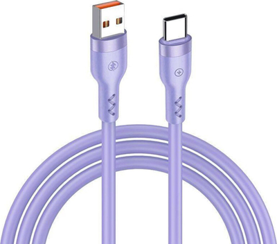Kabllo karikimi T-phox Bold USB në USB-C, 120W 3A, 1.2m, vjollcë