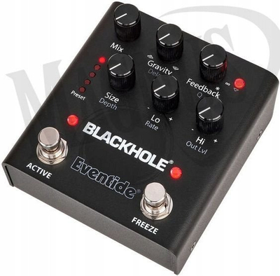Pedalë reverb Eventide Blackhole, efekt atmosferik, trup metalik, e zezë