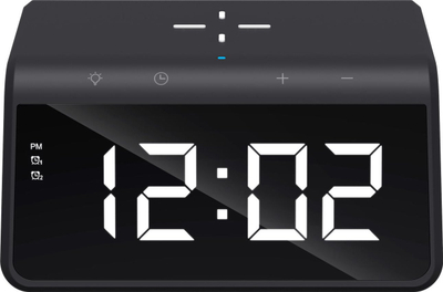 Karikues wireless Havit W320, 15W, me orë dhe alarm, i zi