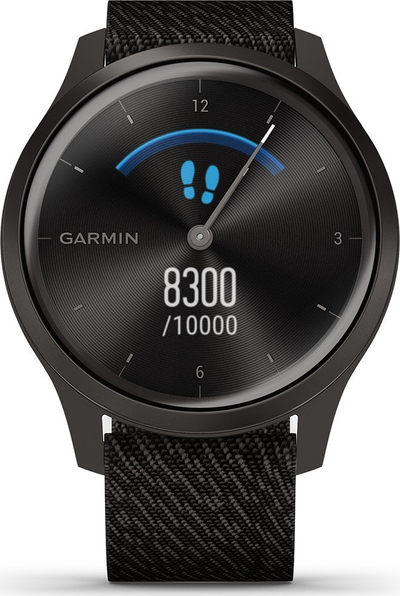 Orë e zgjuar Garmin Vivomove 3, me GPS, mat rrahjet e zemrës, e zezë