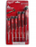 Set kaçavidash precize Torx Milwaukee, 6 copë, dorezë ergonomike, e kuqe