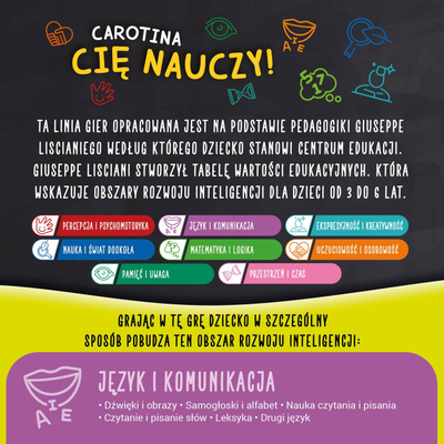Set edukativ Lisciani Carotina Will Teach You My First Alphabet, për fëmijë 3+, shumëngjyrësh
