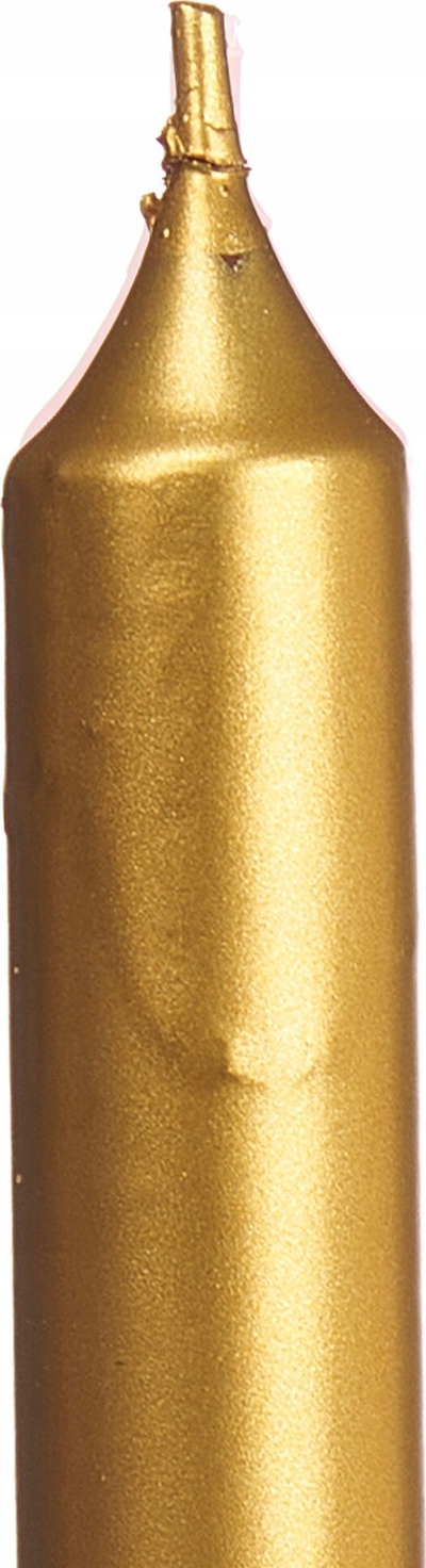 Set qirinj dekorativë Acorde Candela Golden, 8 copë, ngjyrë ari