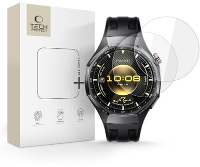 Xham mbrojtës Tech Protect Glass Fit Plus për Huawei Watch GT 6 Pro 46mm, set 2 copë, transparent