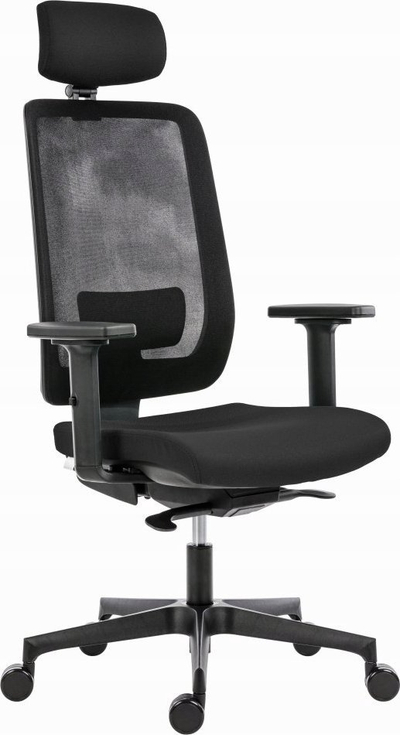 Karrige zyre Powerton Lucie, ergonomike, e zezë
