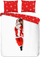 Set jorganmbulese Pure SANTA, 200x200/220 cm, me stil natal, e kuqe me të bardha