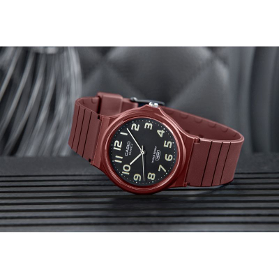 Ora dore Casio MQ24UC-4B, quartz, rezistente ndaj ujit, e kuqe bordo