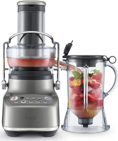 Shtrydhëse dhe blender Sage the 3X Bluicer SJB615, 2 në 1, enë matëse, ngjyrë metalike