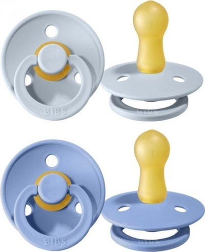 Memë qetësuese Bibs, gomë, 2 copë, 0+