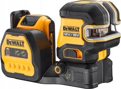 Nivel lazer kryq DeWalt DCE825D1G18-QW, 18V 2Ah, me bateri dhe karikues, i verdhë