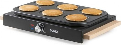 Апарат за палачинки DOMO DO8717P, 6 форми, нелеплива обвивка, црна
