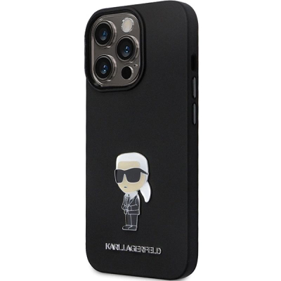 Kuti telefoni Karl Lagerfeld KLHCP14XSMHKNPK, për iPhone 14 Pro Max, silikon e zezë