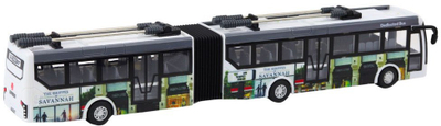 Lodër trolejbus me telekomandë RC, 36 cm, me drita LED, shumëngjyrësh