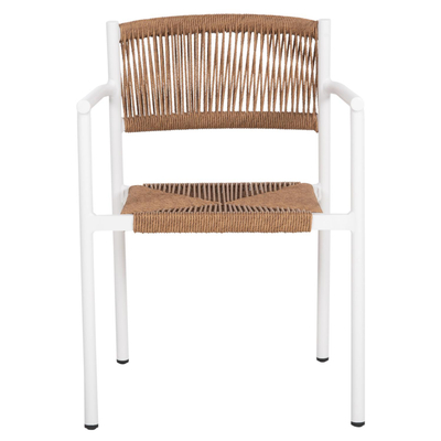 Karrige Ster prej alumini 55,5x53x78Hcm (HM5786.11), bardhë/ bezhë