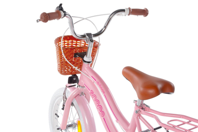 Biçikletë fëmijësh Snapp Bike Vintage 16", me rrota ndihmëse, rozë