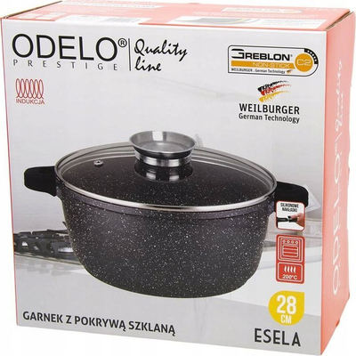 Tigan i thellë Esela Round OD1984, 28cm, 5L, me veshje GREBLON