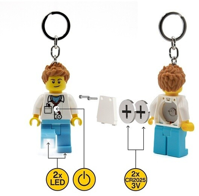 Приврзок за клуч SmartLife Lego иконски доктор, осветлена кукла