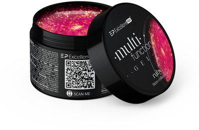 Xhel ndërtues për thonj EXCELLENT PRO Multifunction Building Gel Ruby, 15g, rozë e errët me shkëlqim