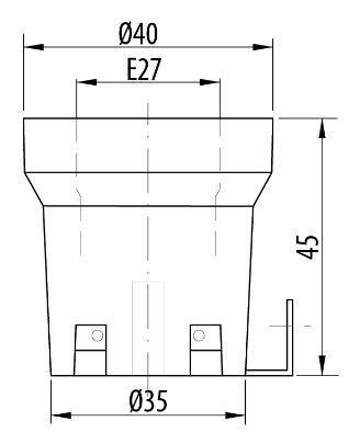 Mbajtës i llambës PAWBOL 426 E27D.3009A