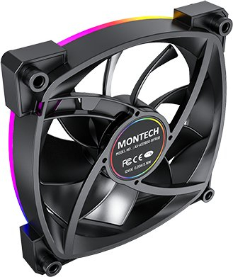 Ventilator kase Montech AX120 PWM, 120mm, ARGB, i zi