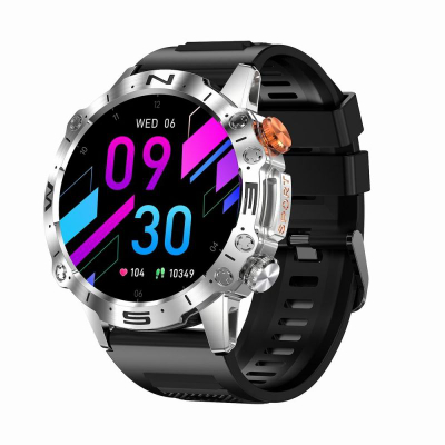 Ora e zgjuar Mski Gravity GT20 4, ekran 1.43\" AMOLED, Bluetooth Call, argjendt me rrip portokalli