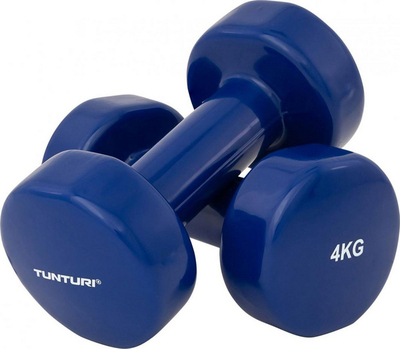 Hantela Tunturi Vinyl, 4 kg, palë, blu