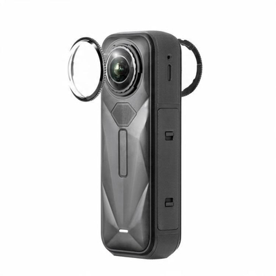 Kapak lente Puluz DCA2843 për Insta360 X5, set 2 copë, polikarbonat, transparent