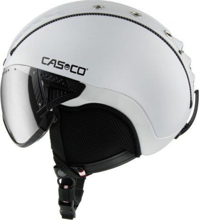 Helmë skish Casco SP-2 Visor, madhësia S 52-54 cm, me vizier, e zezë