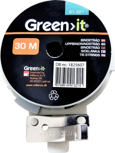 Tel lidhës Greenit Tying Thread, 30m, çelik i veshur me PVC, i gjelbër